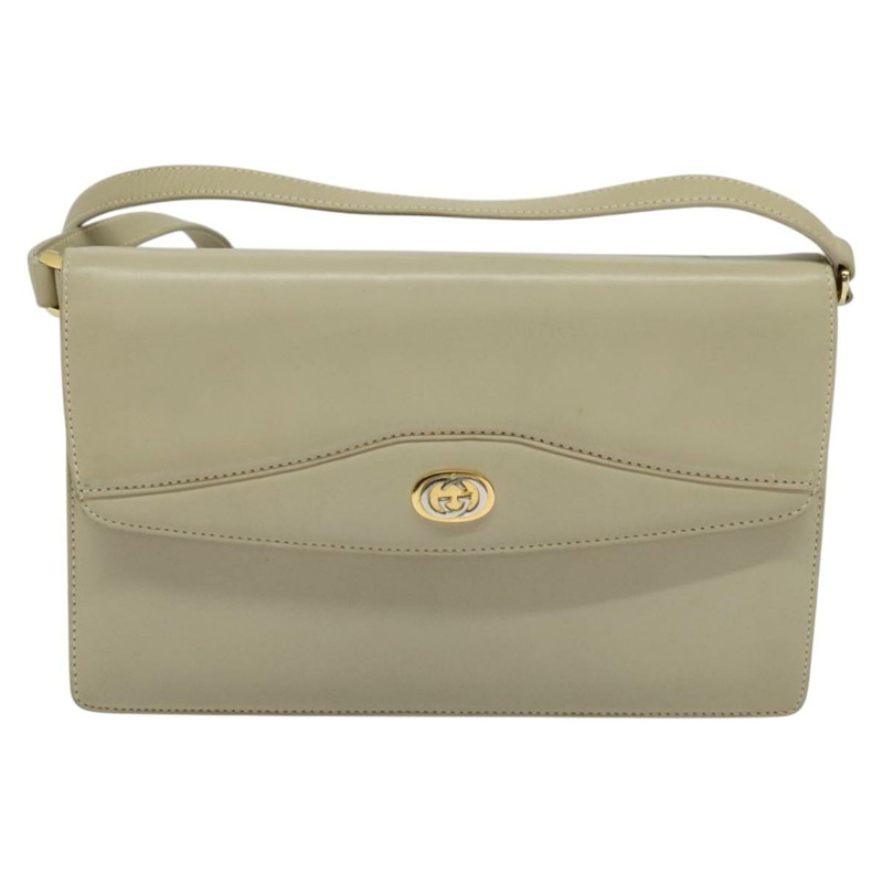 【日本直送】GUCCI 皮革單背包 米色 金色 004 406 0105 正品 BA4936-12