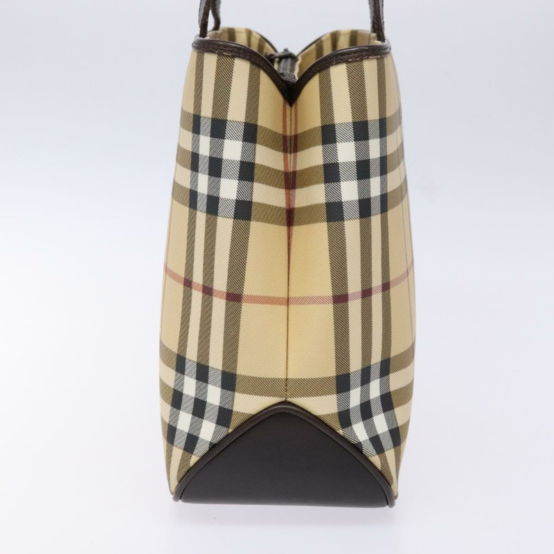 【日本直送】BURBERRY Nova 格紋手提包 PVC 米色 正品 BA5107-3