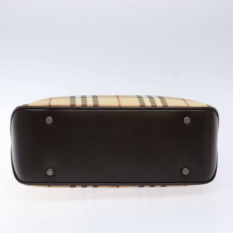 【日本直送】BURBERRY Nova 格紋手提包 PVC 米色 正品 BA5107-4