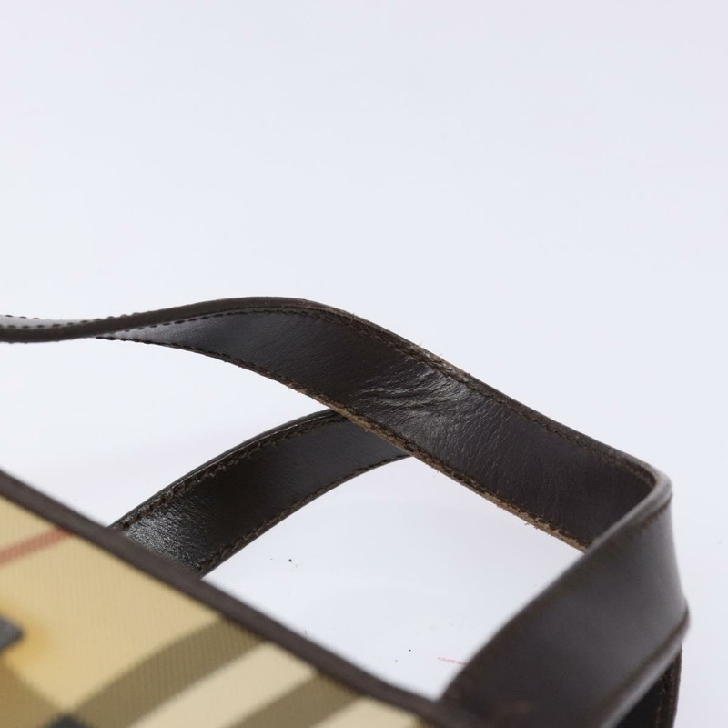 【日本直送】BURBERRY Nova 格紋手提包 PVC 米色 正品 BA5107-7