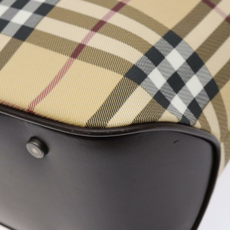 【日本直送】BURBERRY Nova 格紋手提包 PVC 米色 正品 BA5107-14