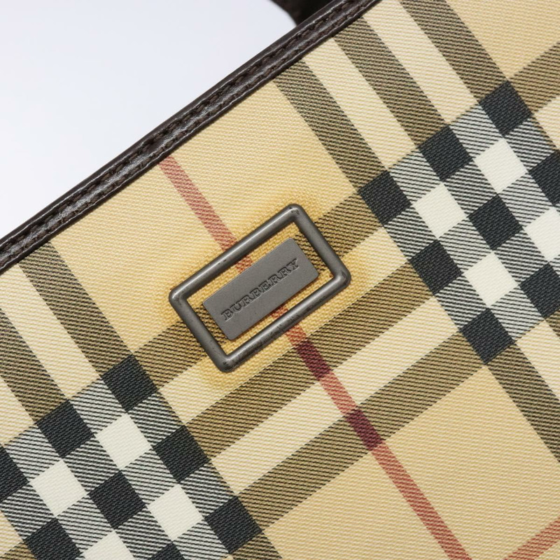 【日本直送】BURBERRY Nova 格紋手提包 PVC 米色 正品 BA5107-16