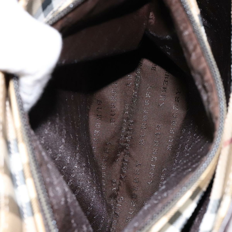 【日本直送】BURBERRY Nova 格紋手提包 PVC 米色 正品 BA5107-19