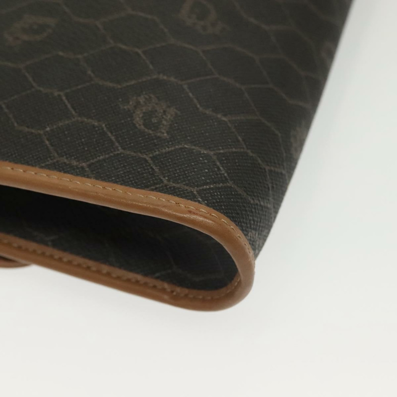 【日本直送】Christian Dior 蜂巢帆布鏈條單肩包 PVC 黑色金色 正品 BA4863-14