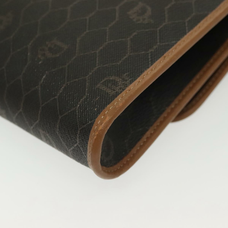 【日本直送】Christian Dior 蜂巢帆布鏈條單肩包 PVC 黑色金色 正品 BA4863-15