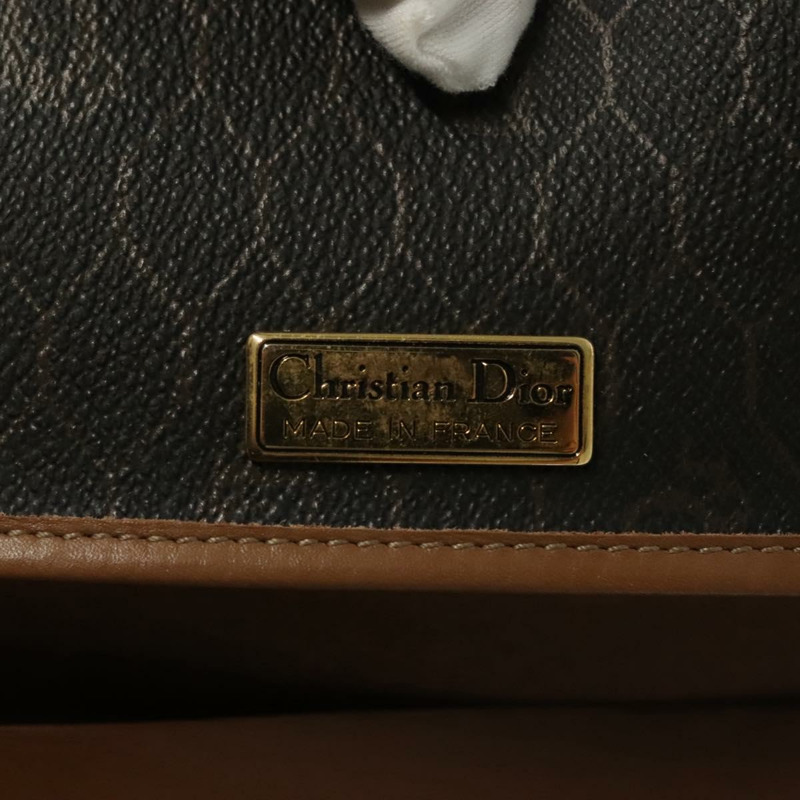 【日本直送】Christian Dior 蜂巢帆布鏈條單肩包 PVC 黑色金色 正品 BA4863-16