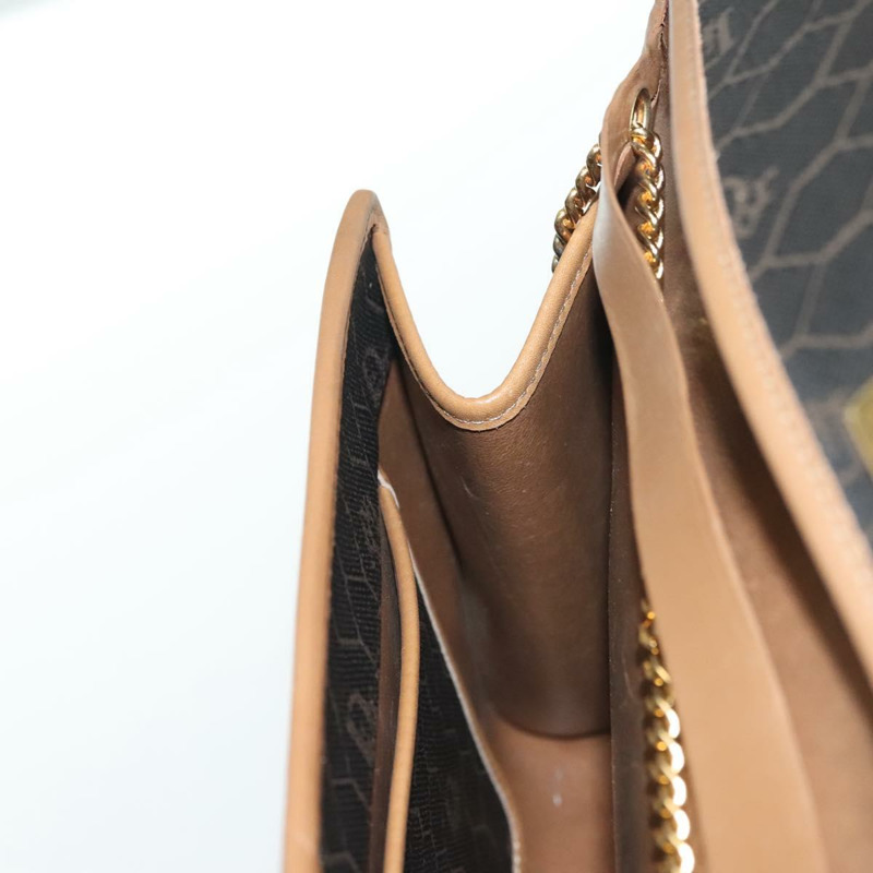 【日本直送】Christian Dior 蜂巢帆布鏈條單肩包 PVC 黑色金色 正品 BA4863-18