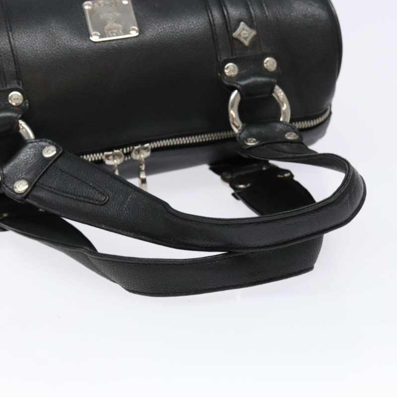 【日本直送】MCM 手提包 皮革 黑色 銀色 正品 BA4835-6