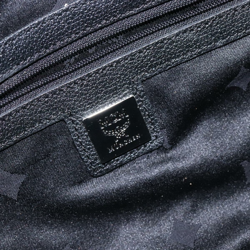 【日本直送】MCM 手提包 皮革 黑色 銀色 正品 BA4835-16