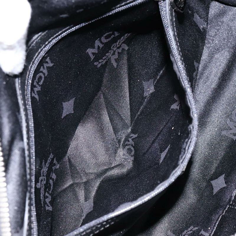 【日本直送】MCM 手提包 皮革 黑色 銀色 正品 BA4835-19