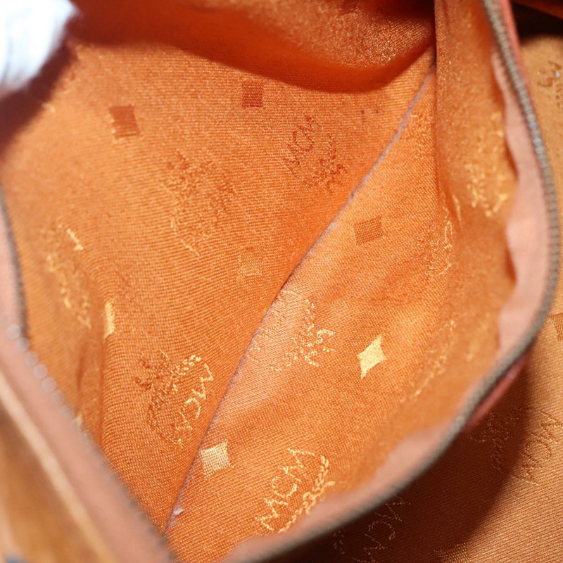 【日本直送】MCM Logoogram Vicetos 波士頓包 PVC 皮革 棕色 金色 正品 BA4839-18