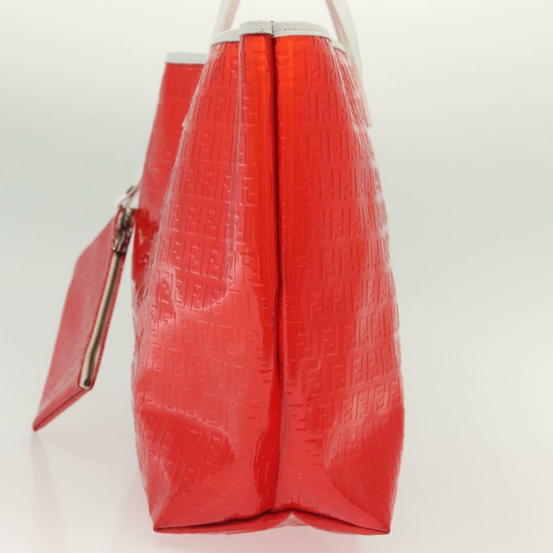 【日本直送】FENDI Zucchino 手提包 Vinyl 紅色白色 Auth ep10155-2