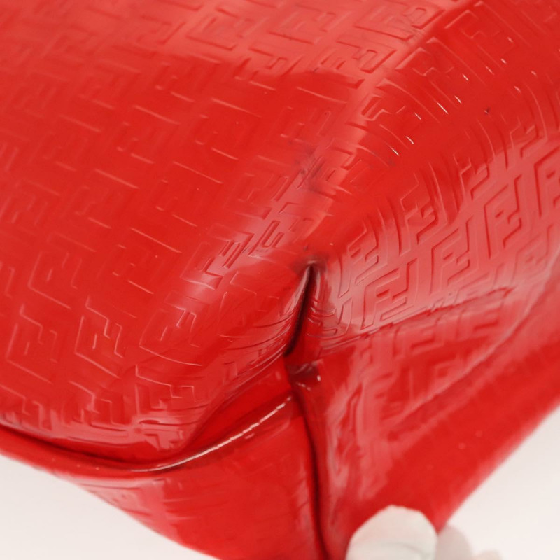 【日本直送】FENDI Zucchino 手提包 Vinyl 紅色白色 Auth ep10155-14