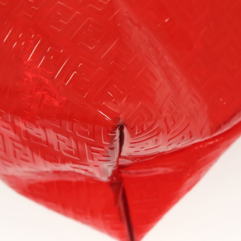 【日本直送】FENDI Zucchino 手提包 Vinyl 紅色白色 Auth ep10155-15