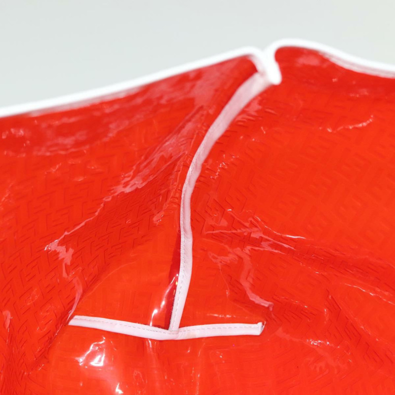 【日本直送】FENDI Zucchino 手提包 Vinyl 紅色白色 Auth ep10155-16