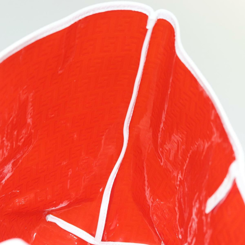 【日本直送】FENDI Zucchino 手提包 Vinyl 紅色白色 Auth ep10155-17