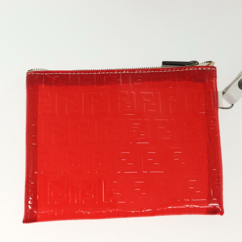【日本直送】FENDI Zucchino 手提包 Vinyl 紅色白色 Auth ep10155-19