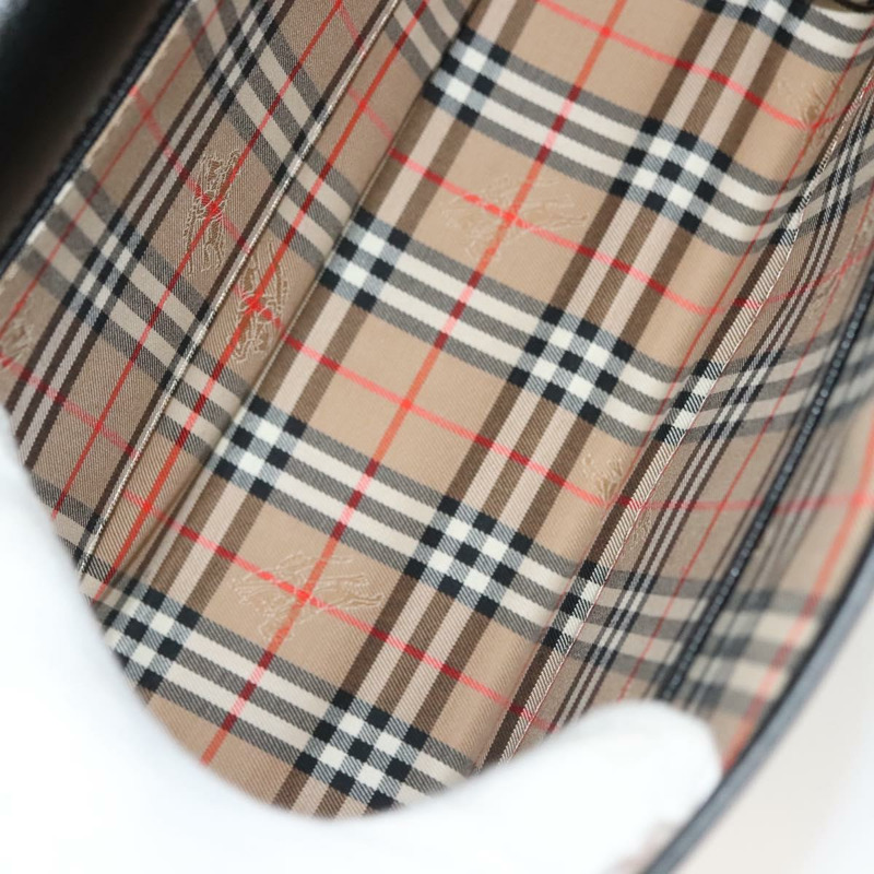 【日本直送】Burberrys 手提包 皮革 兩用 黑色 銀色 正品 yk19299-11