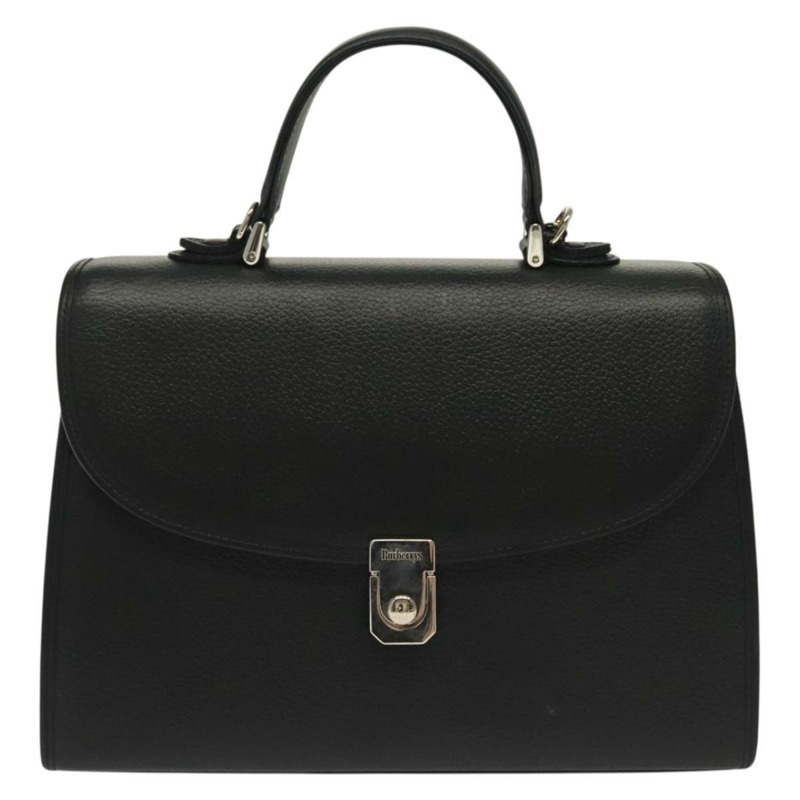 【日本直送】Burberrys 手提包 皮革 兩用 黑色 銀色 正品 yk19299-12