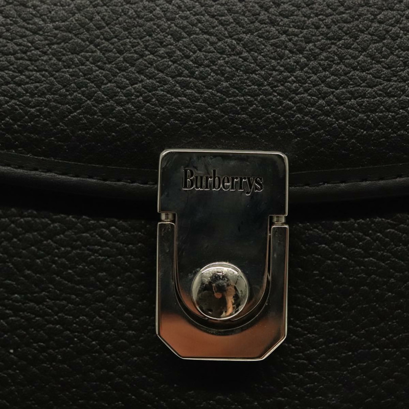 【日本直送】Burberrys 手提包 皮革 兩用 黑色 銀色 正品 yk19299-17