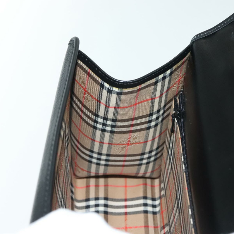 【日本直送】Burberrys 手提包 皮革 兩用 黑色 銀色 正品 yk19299-19