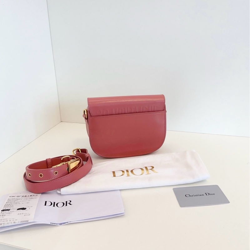 【98新🆕】Dior 新色薔薇粉💘全皮Bobby馬鞍包 小號單肩斜挎包-2