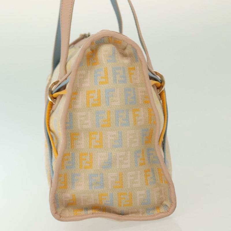 【日本直送】FENDI Zucchino帆布手提包 米色 金色 正品 135203-2