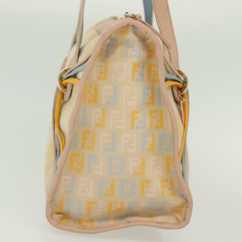 【日本直送】FENDI Zucchino帆布手提包 米色 金色 正品 135203-3