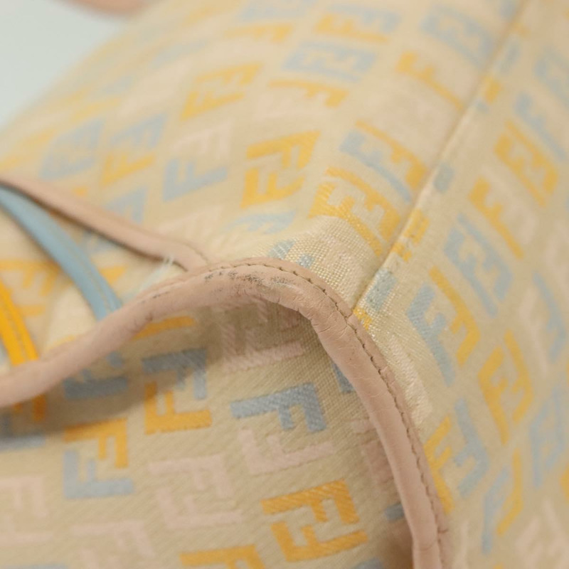 【日本直送】FENDI Zucchino帆布手提包 米色 金色 正品 135203-8