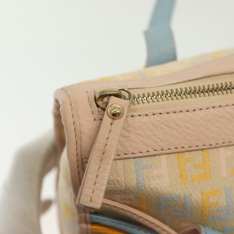 【日本直送】FENDI Zucchino帆布手提包 米色 金色 正品 135203-17