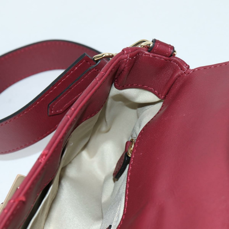 【日本直送】華倫天奴 (VALENTINO) 真皮手提包,兩用款,紅色/金色,正品,貨號 135211V-21