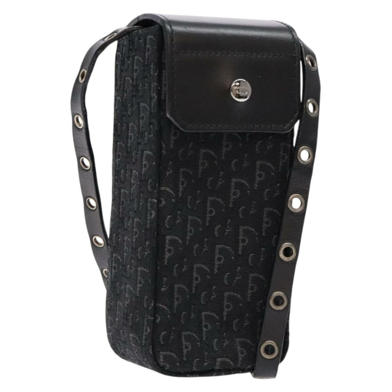 【日本直送】Christian Dior Trotter帆布肩背包 黑色 銀色 正品 135238-0