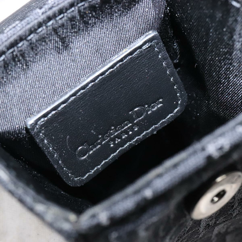 【日本直送】Christian Dior Trotter帆布肩背包 黑色 銀色 正品 135238-17