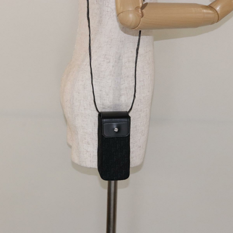 【日本直送】Christian Dior Trotter帆布肩背包 黑色 銀色 正品 135238-20