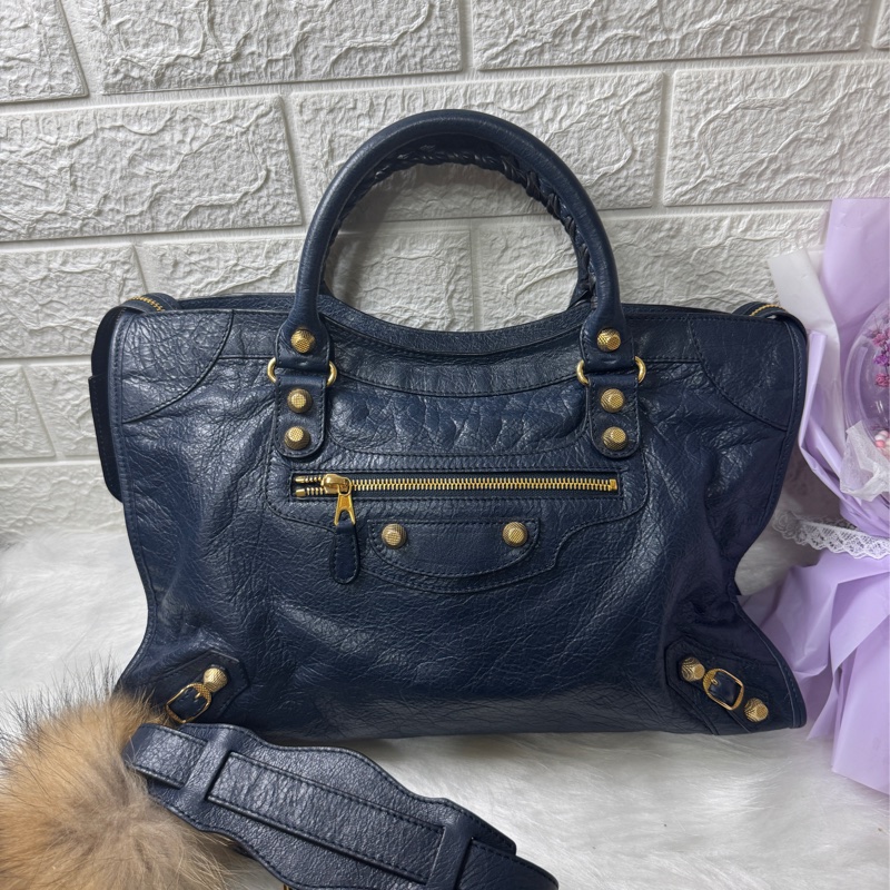 BALENCIAGA -City金扣手挽肩背兩用袋-0