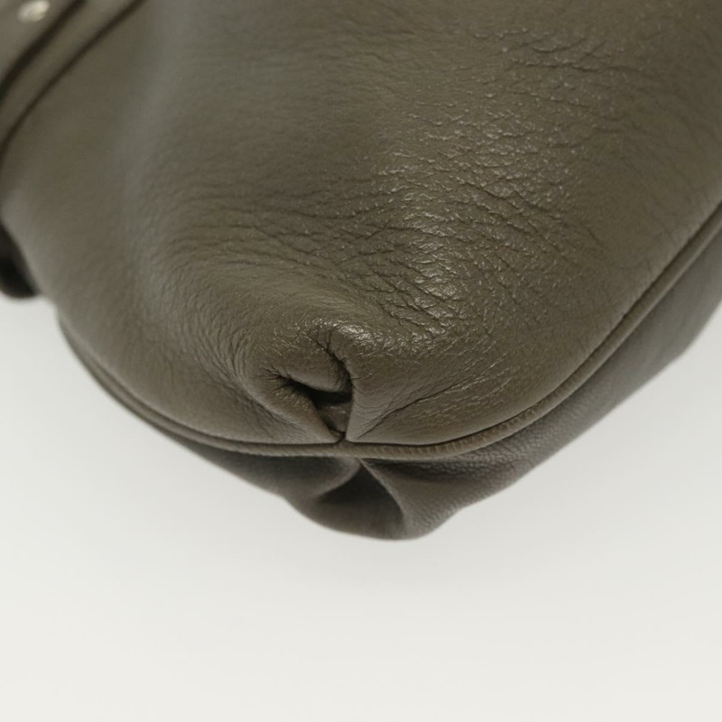 【日本直送】Salvatore Ferragamo 灰色銀色皮革肩背包 正品 135050-14