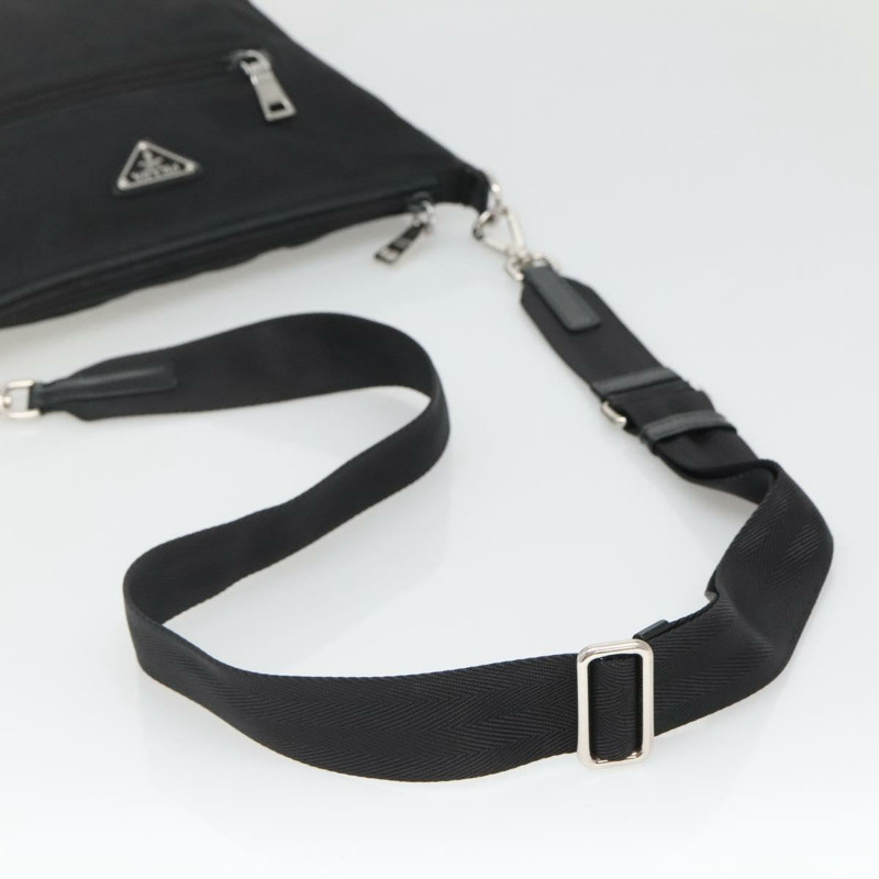 【日本直送】PRADA 單肩包 尼龍 黑色 銀色 正品 135150-6