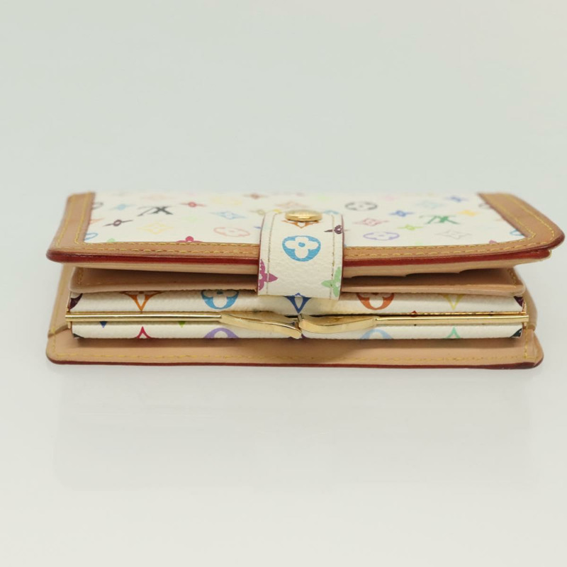 【日本直送】路易威登 多色 Portefeuille Viennois 皮夾 白色 M92987 正品 130787-4