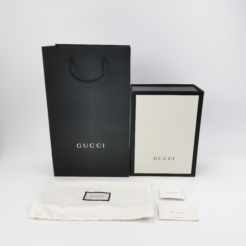 Gucci牛皮純色雙G老花拉鍊手提包-8