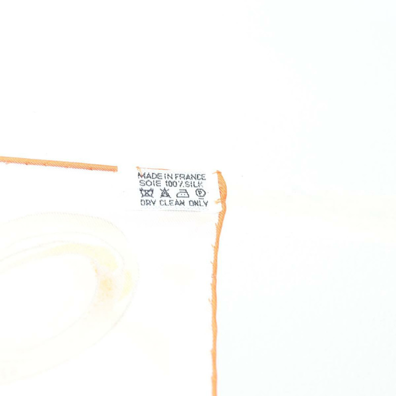 【日本直送】HERMES Carre 90 圍巾「cole Portugaise d'Art questre」絲綢米色正品 am9006-10
