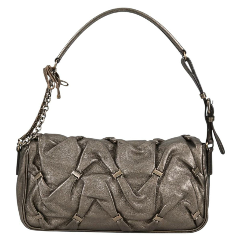 【日本直送】Salvatore Ferragamo Vala 單肩包 皮革 銀色 正品 am8982V-1