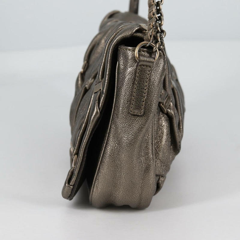 【日本直送】Salvatore Ferragamo Vala 單肩包 皮革 銀色 正品 am8982V-2