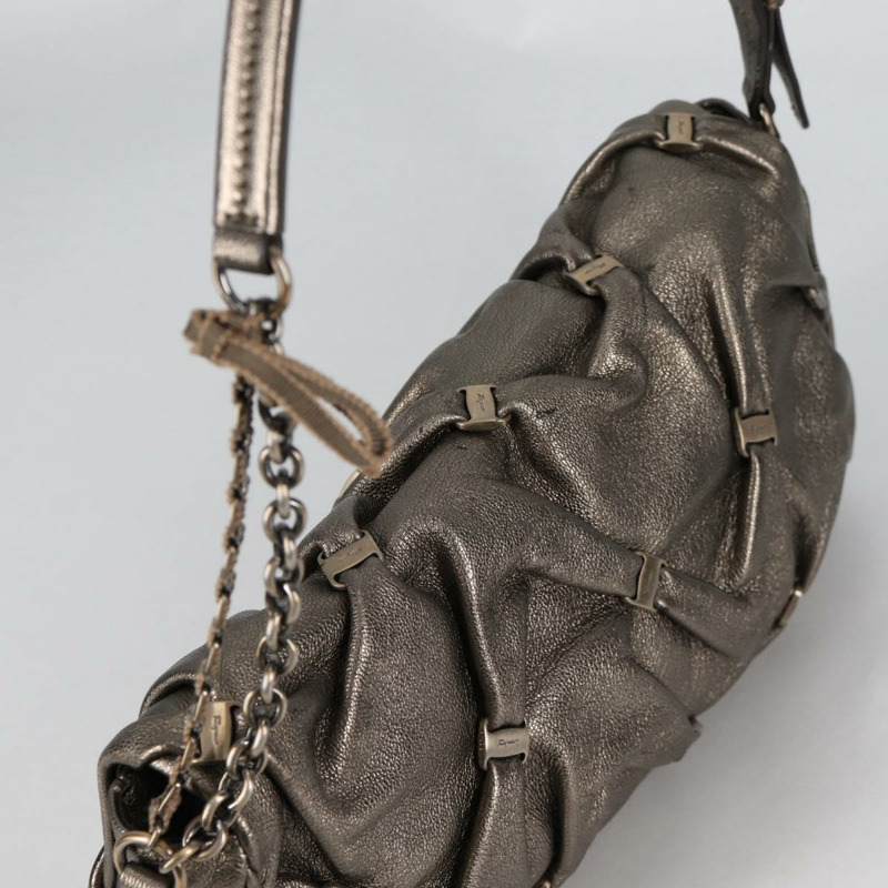 【日本直送】Salvatore Ferragamo Vala 單肩包 皮革 銀色 正品 am8982V-5