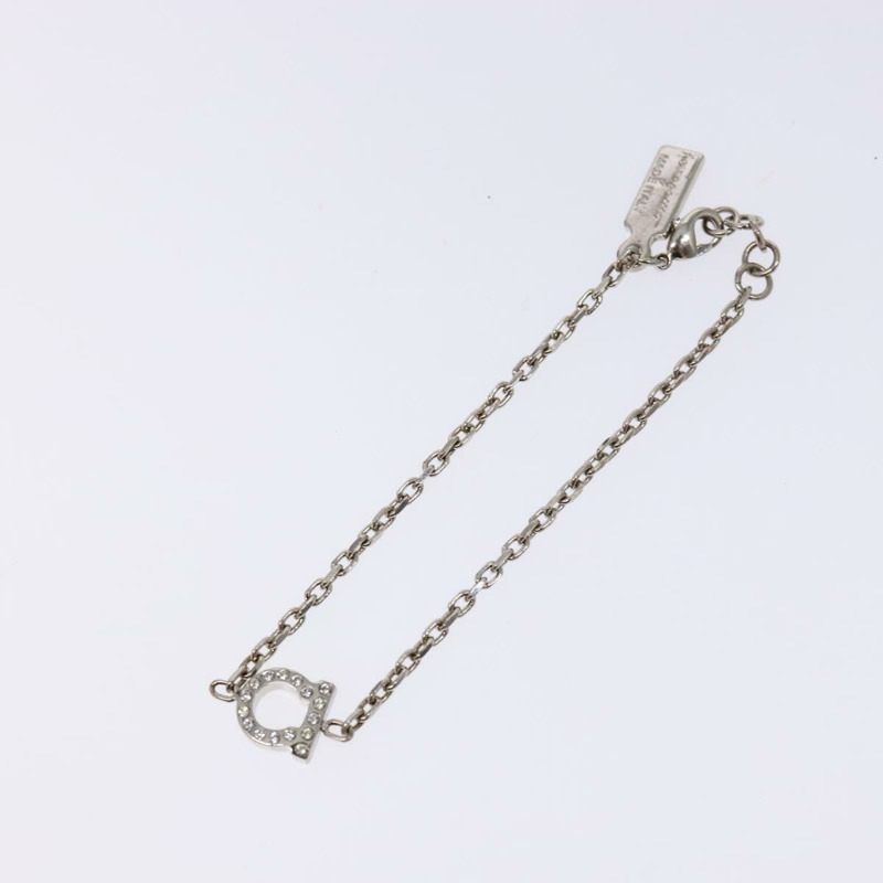 【日本直送】Salvatore Ferragamo Gancini 手鐲 金屬 銀色 Auth am8980-1