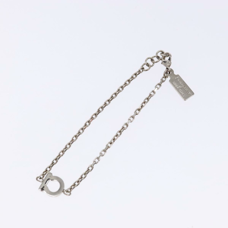 【日本直送】Salvatore Ferragamo Gancini 手鐲 金屬 銀色 Auth am8980-7