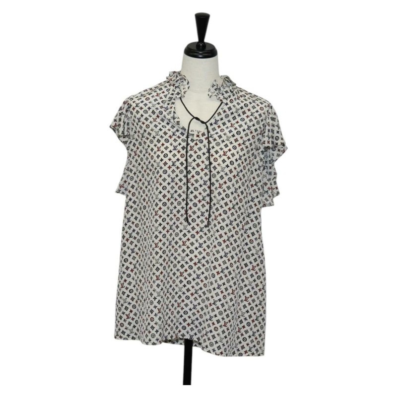 【日本直送】路易威登白色真絲襯衫，LV正品，貨號137476M-0