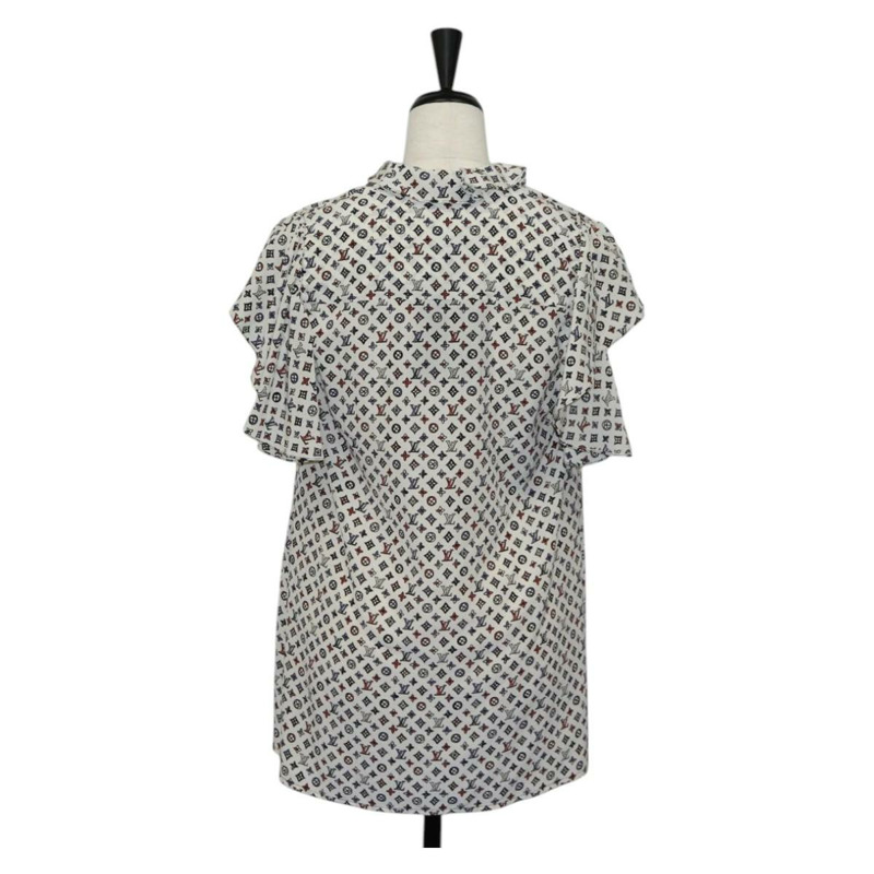 【日本直送】路易威登白色真絲襯衫，LV正品，貨號137476M-1