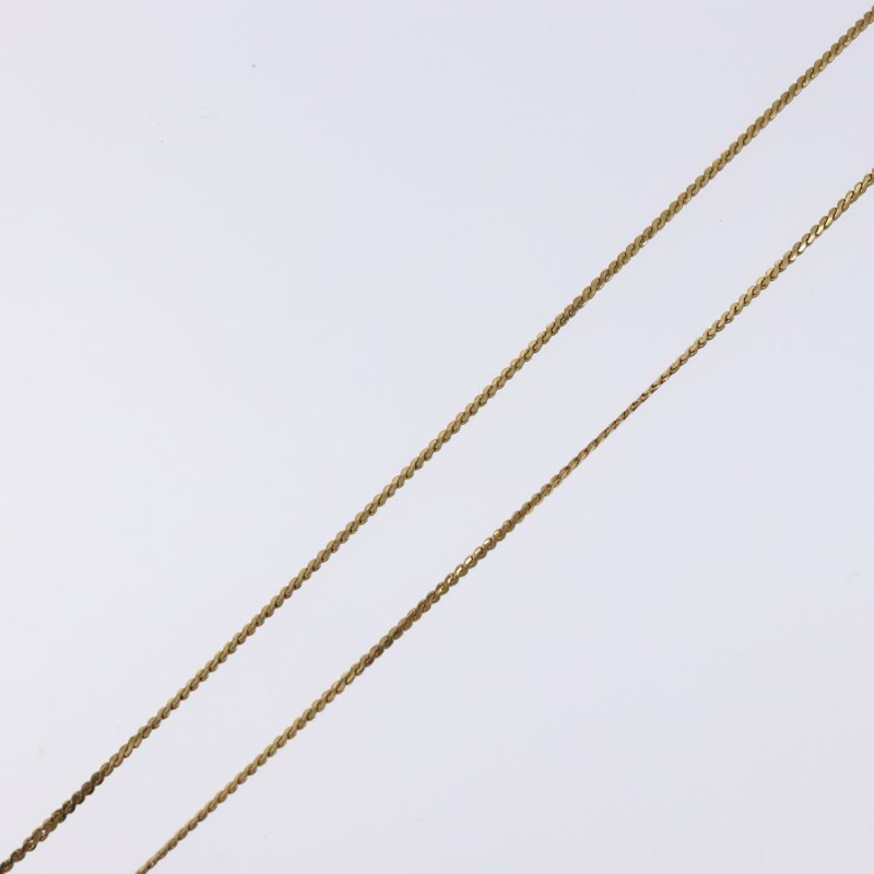 【日本直送】Christian Dior 石質 CD 標誌項鍊 金屬金 Auth 140833-4