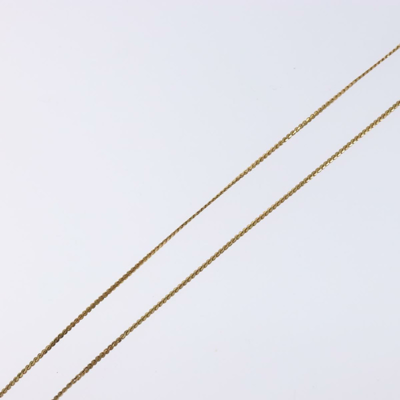 【日本直送】Christian Dior 石質 CD 標誌項鍊 金屬金 Auth 140833-10