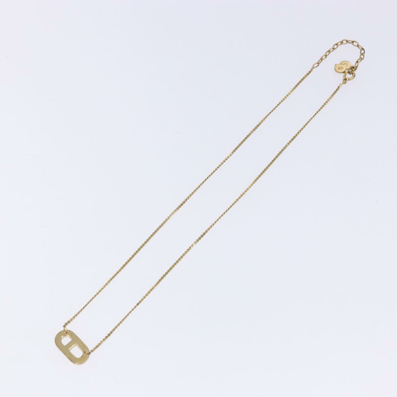 【日本直送】Christian Dior CD Logo 項鍊 金屬金 Auth 140832-7